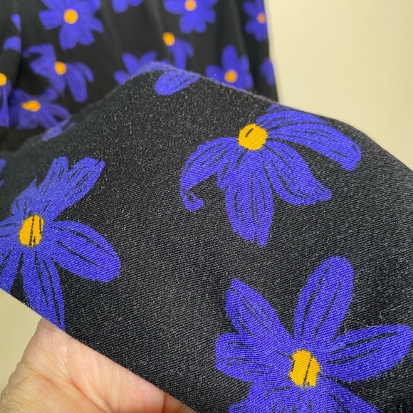 Ava & Viv Floral Black  and Purple Short Sleeve
Flowy Dress Sz XXL - Picture 6 of 8